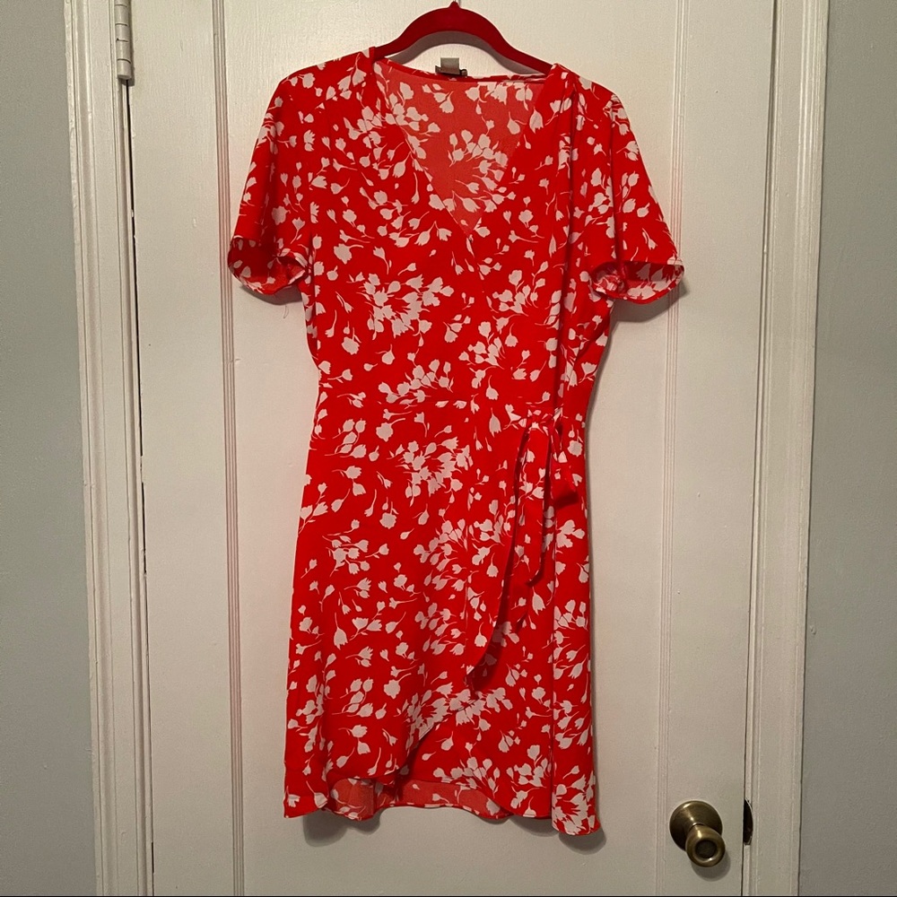 J. Crew floral wrap dress